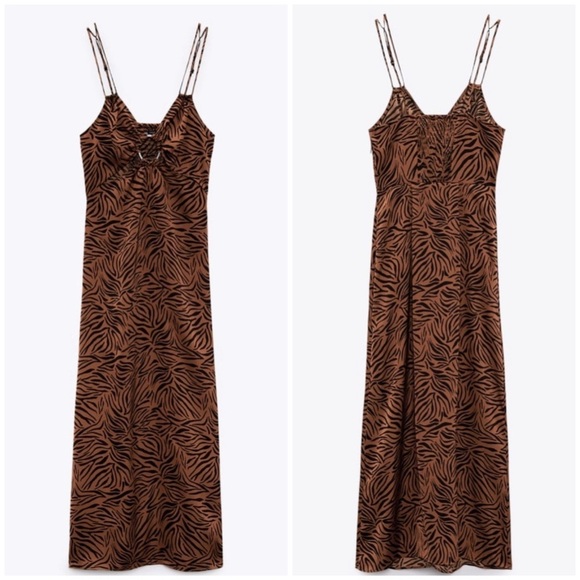 Zara animal print dress NEW - Picture 3 of 8